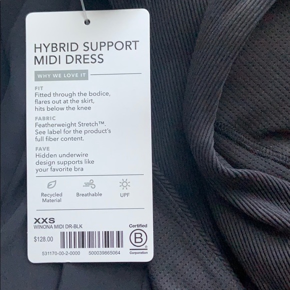 Athleta Dresses Athleta Winona Midi Support Dress Black Nwt Poshmark